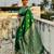 Green soft silk blend banarasi jacuard work designer party wear saree with unstitched blouse piece