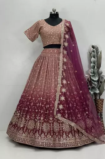 wine festive lehenga choli set 