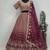 wine festive lehenga choli set 