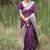 Wine soft silk blend banarasi jacuard work designer party wear saree with unstitched blouse piece