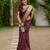 Maroon soft silk blend banarasi jacuard work designer party wear saree with unstitched blouse piece