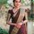 Maroon soft silk blend banarasi jacuard work designer party wear saree with unstitched blouse piece