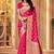 Pink soft silk blend banarasi jacuard work designer party wear saree with unstitched blouse piece