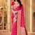 Pink soft silk blend banarasi jacuard work designer party wear saree with unstitched blouse piece