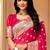 Pink soft silk blend banarasi jacuard work designer party wear saree with unstitched blouse piece
