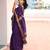 Purple soft silk blend banarasi jacuard work designer party wear saree with unstitched blouse piece