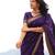 Purple soft silk blend banarasi jacuard work designer party wear saree with unstitched blouse piece
