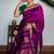 Purple soft silk blend banarasi jacuard work designer party wear saree with unstitched blouse piece