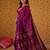 Purple soft silk blend banarasi jacuard work designer party wear saree with unstitched blouse piece