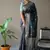 Black grey soft silk blend banarasi jacuard work designer party wear saree with unstitched blouse piece