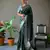Gren grey soft silk blend banarasi jacuard work designer party wear saree with unstitched blouse piece