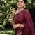 Maroon soft silk blend banarasi jacuard work designer party wear saree with unstitched blouse piece