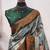 Sea green  soft silk blend banarasi jacuard work designer party wear saree with unstitched blouse piece