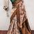 Cream green  soft silk blend banarasi jacuard work designer party wear saree with unstitched blouse piece