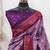 Lavender wine  soft silk blend banarasi jacuard work designer party wear saree with unstitched blouse piece