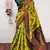 Lemon green  soft silk blend banarasi jacuard work designer party wear saree with unstitched blouse piece
