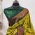 Lemon green  soft silk blend banarasi jacuard work designer party wear saree with unstitched blouse piece