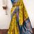 Lemon morpich soft silk blend banarasi jacuard work designer party wear saree with unstitched blouse piece