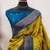 Lemon morpich soft silk blend banarasi jacuard work designer party wear saree with unstitched blouse piece