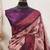 Peach wine   soft silk blend banarasi jacuard work designer party wear saree with unstitched blouse piece