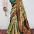 Pista green  soft silk blend banarasi jacuard work designer party wear saree with unstitched blouse piece