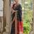 Black soft silk pochampally ikkat weaving saree with contrast blouse piece