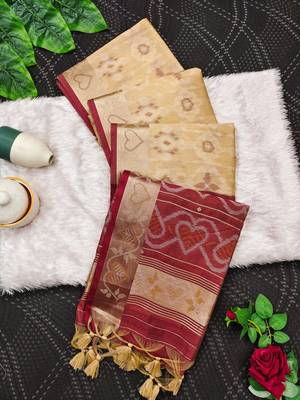 beige soft silk pochampally ikat saree 5