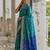 Blue soft silk pochampally ikkat weaving saree with contrast blouse piece