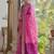 Pink soft silk pochampally ikkat weaving saree with contrast blouse piece