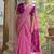 Pink soft silk pochampally ikkat weaving saree with contrast blouse piece