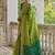 Green soft silk pochampally ikkat weaving saree with contrast blouse piece