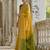 Yellow soft silk pochampally ikkat weaving saree with contrast blouse piece