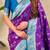 Purple banarasi silk zari woven saree with contrast blouse piece