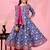 Ethnic anarkali style + girls kurta set with dupatta