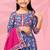 Ethnic anarkali style + girls kurta set with dupatta