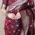 Maroon banarasi silk zari woven saree with matching blouse piece