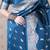 Teal banarasi silk zari woven saree with matching blouse piece