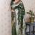 Green banarasi silk zari woven saree with matching blouse piece