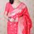 Gajri pink banarasi silk zari woven saree with matching blouse piece