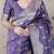 Lavender banarasi silk zari woven saree with matching blouse piece