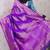 Purple banarasi silk leheriya zari woven saree with contrast blouse piece