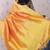 Mustard banarasi silk leheriya zari woven saree with contrast blouse piece