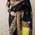 Black banarasi silk zari weaving saree with matching blouse piece
