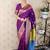 Purple banarasi silk zari weaving saree with matching blouse piece
