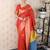 Red banarasi silk zari weaving saree with matching blouse piece