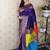 Violet banarasi silk zari weaving saree with matching blouse piece