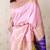 Pink banarasi silk zari weaving saree with matching blouse piece