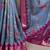 Graceful tasar silk printed saree with  viscose border