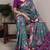 Graceful tasar silk printed saree with  viscose border