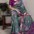 Graceful tasar silk printed saree with  viscose border